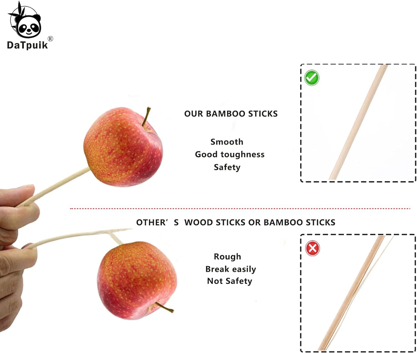 1/4 x 24 Inch 10 PCS Dowel Rods Wood Sticks Wooden Dowel Rods Unfinished Bamboo Sticks - for Crafts,Home Decor, Model Making and DIYers