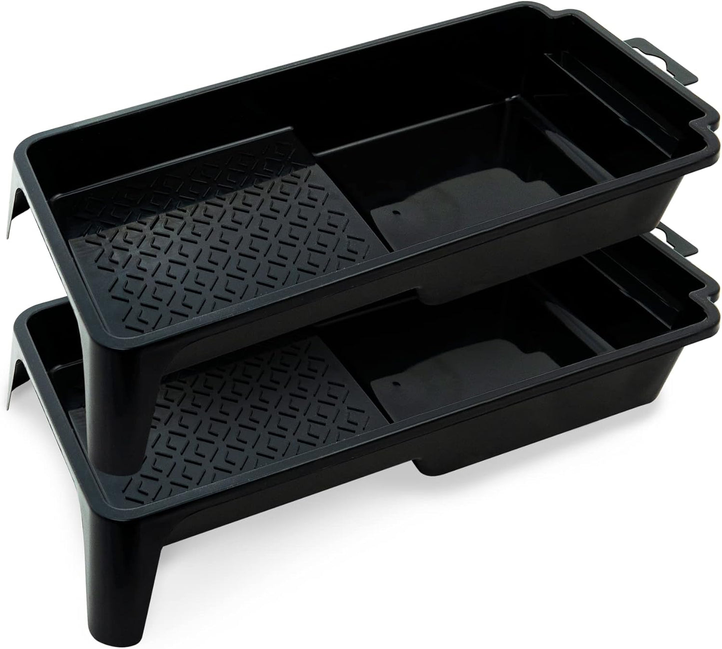 Precision Defined Paint Trays, Paint Roller Trays Liner, Plastic Paint Pan for Roller Brushes, Painting Tray for Painting with Deep Paint Pocket (Paint Roller Tray (2-Pack), 4-inch)