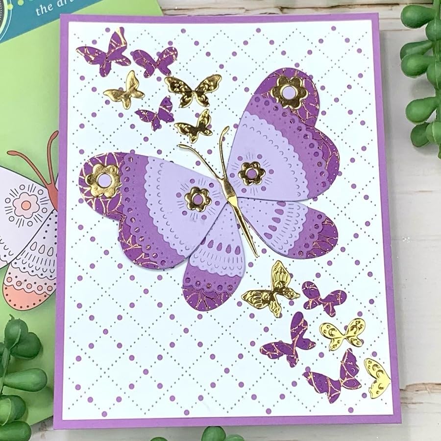 Cutting Dies for Card Making, Metal Scrapbooking Die-Cuts, DIY Bckground Frame Crafts Embossing Stencil, Paper Template Mold/Photo Album Arts Tool (Mini Butterfly-8.4x5cm)