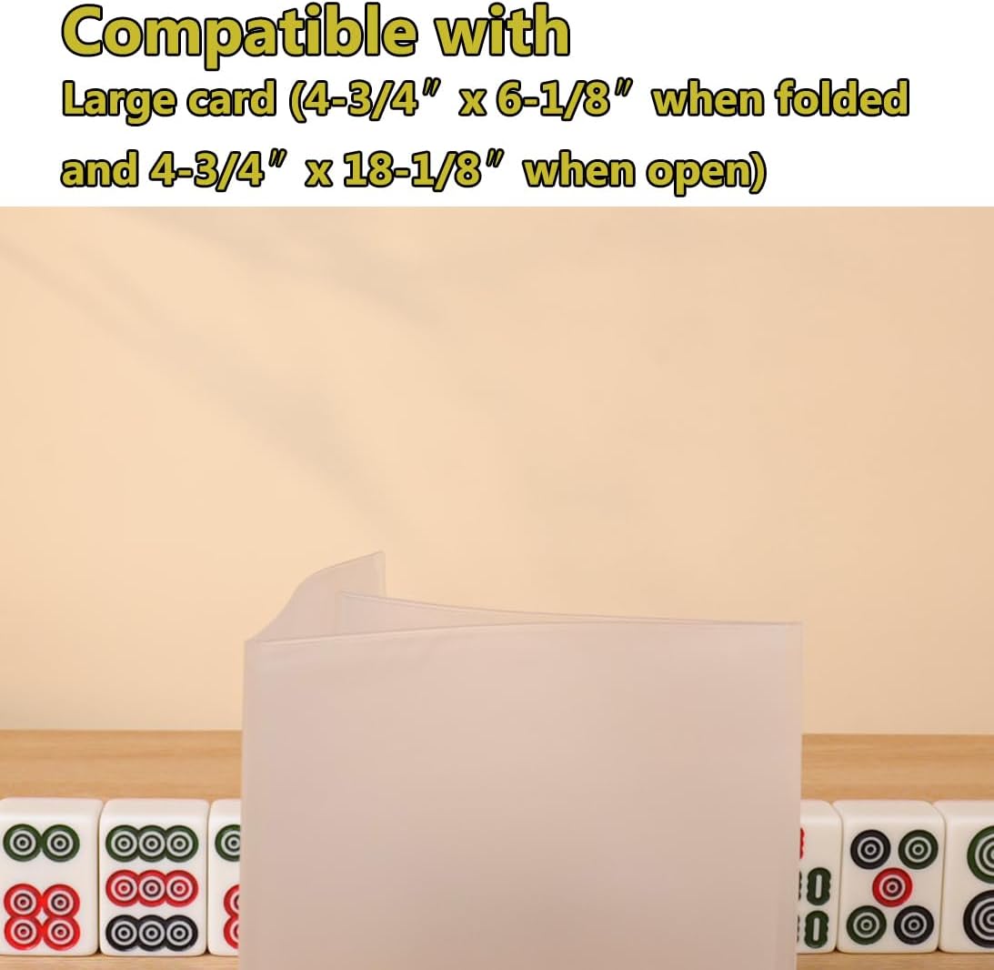 aoG Mahjong Card Holder, Large Print, 2 Pcs, for Mah Jongg Hands and Rules, Non Glare, PVC Plastic, Soft, Durable, 2025