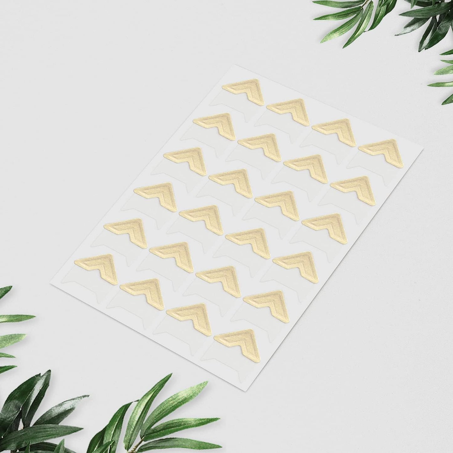 GOONAVI 10 Sheets 240 Pcs Shiny Gold Acid-Free Photo Corners, Self-Adhesive Mounting for Wedding Scrapbook Supplies, DIY Photo Album, Journal, Guest Book, Memory Book