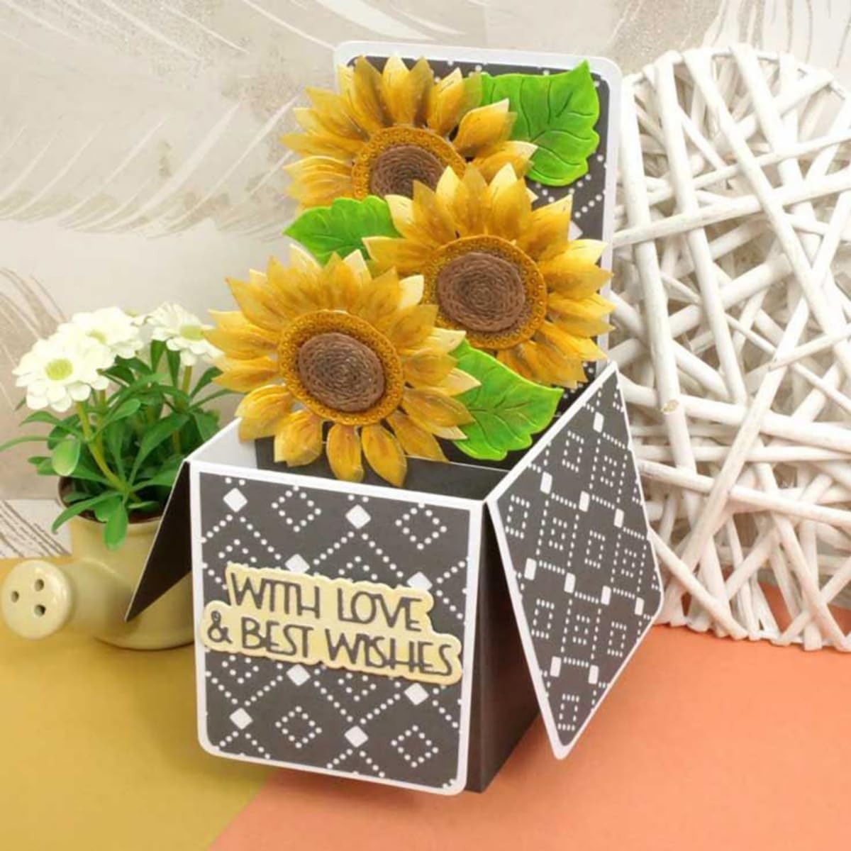 Cutting Dies Metal Stencils Scrapbooking Tools DIY Embossing Template for Paper Card Making Album Arts Crafts Supplies (Sunflower-7.7x10.4cm)