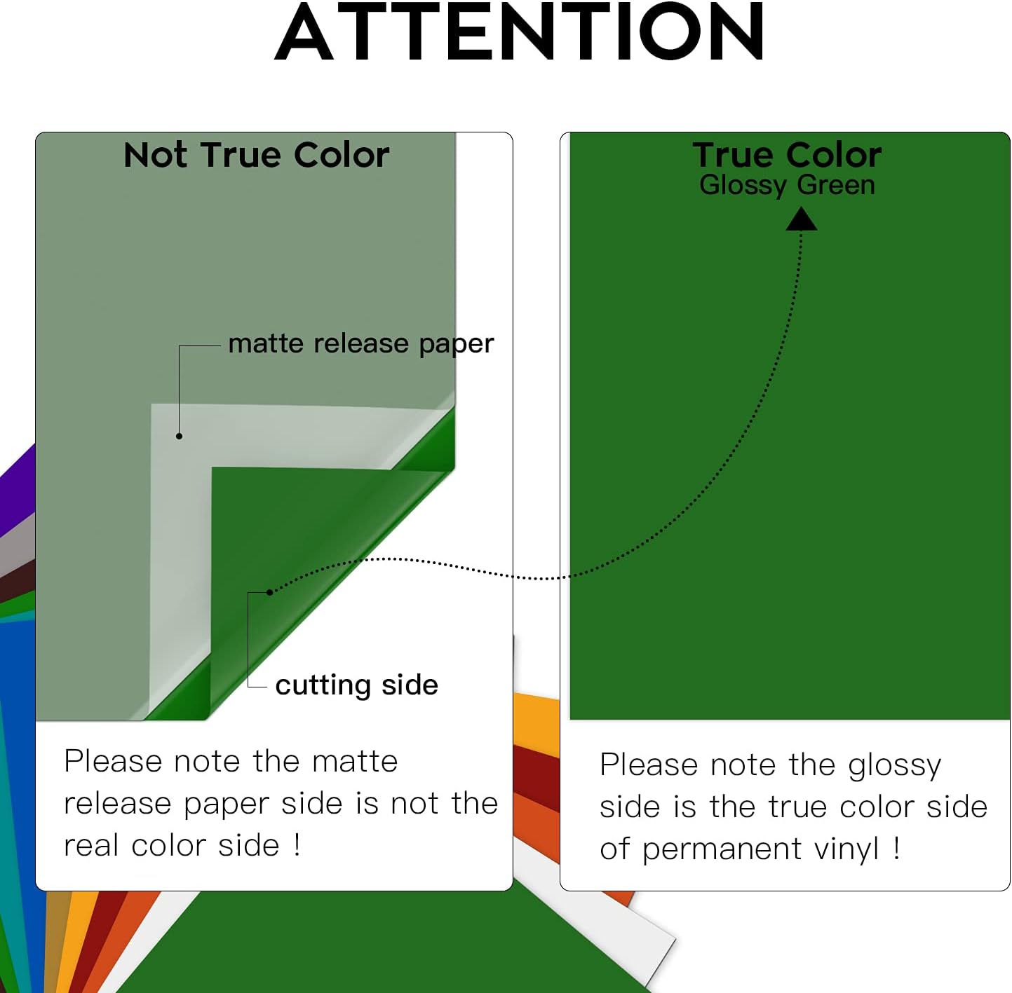 HTVRONT Green Permanent Vinyl - 12 Pack Vinyl for Cutting Machine - 10 Sheets 12" x 12"& 2 Transfer Tape Sheets for Party Decoration, Sticker, Craft Cutter, Car Decal (Glossy)