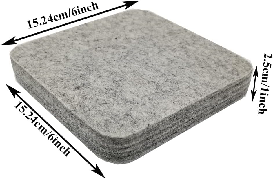 Wool Needle Felting Pad,Needled Felting Mat Woolen Block Thick and Firm Needle Felting Base for Precision Felting Projects Including Pair of Leather Finger Guards (6inch*6inch)