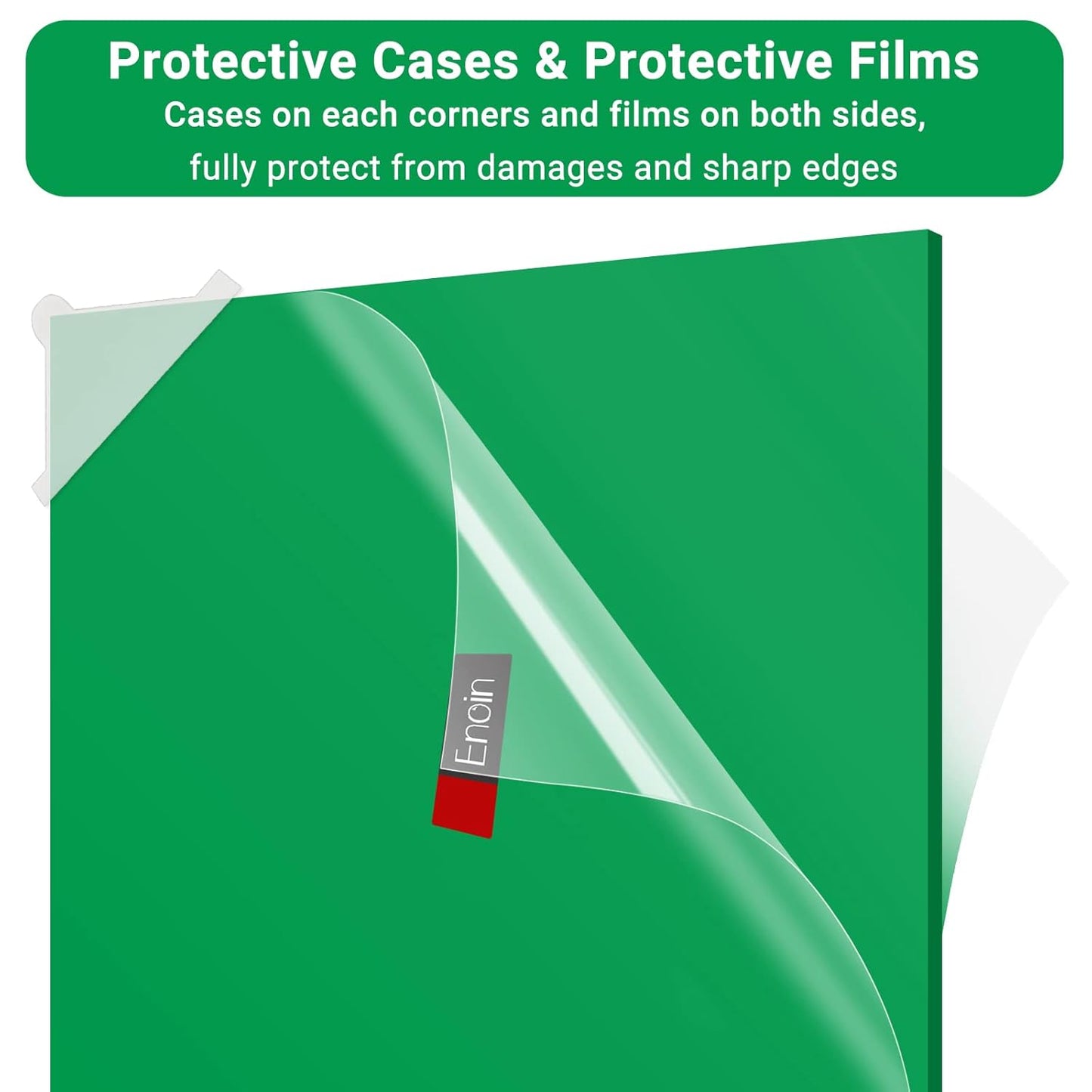 Enoin 2 Pack 12x16 Inches Green Non Transparent Acrylic/Plexiglass Sheet 0.118'' 1/8 Thick, Plastic Sheet Colored Board Panel for Glass, DIY, Painting, Art Craft