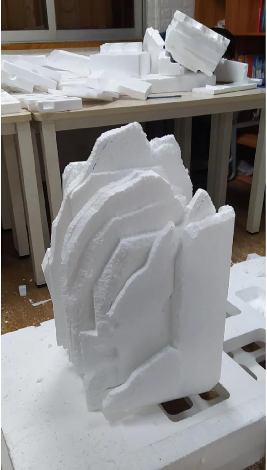 Crafare 5 Pack Craft Foam Blocks 12X6X1 inch Polystyrene Brick Rectangle for Arts School Projects Sculptures Floral Arrangements Modeling and Centerpieces