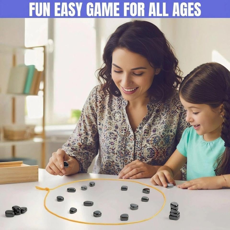 Bighero Magnetic Chess Game, Tabletop Magnetic Strategy Game,Multiplayer Battle Magnet Board Games,2025 Family Games for Kids and Adults, Portable Magnetic Chess Set with 20 Stones W