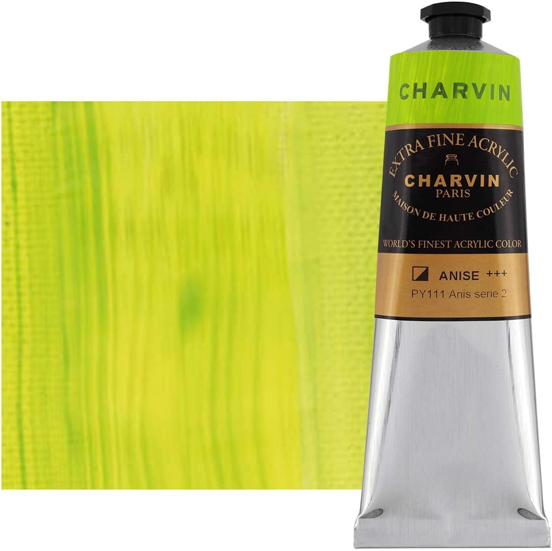 Charvin Extra Fine Professional Acrylic Paint - Anise, 150ml Tube, Triple-Milled, Lightfast Pigments, Open Stock Artist Acrylic Paints in Nature-Inspired Hues