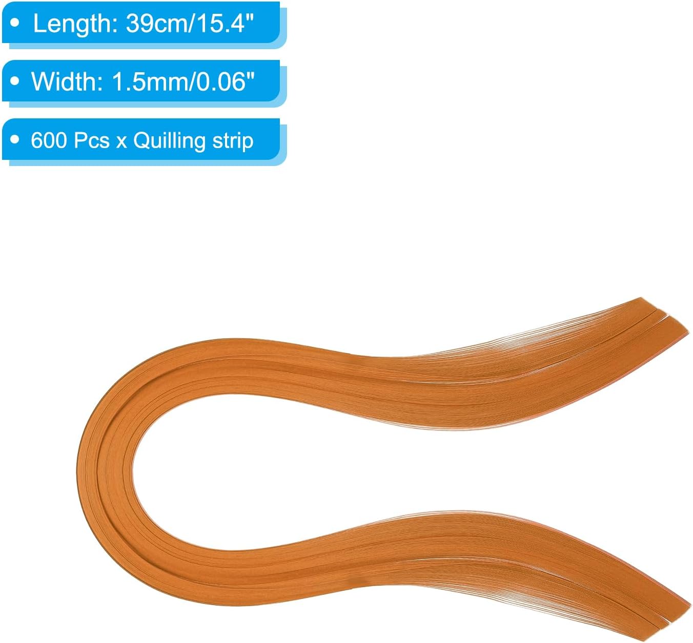 PATIKIL Quilling Strips Paper 600pcs 1.5mm 39cm Origami Paper Quilling Kits for Art DIY Hand Craft Christmas, Khaki
