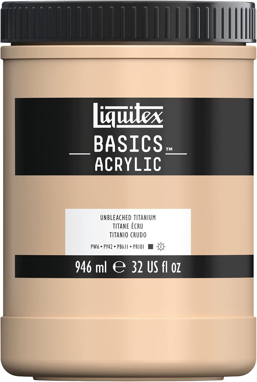 Liquitex BASICS Acrylic Paint, 946ml (32-oz) Jar, Unbleached Titanium