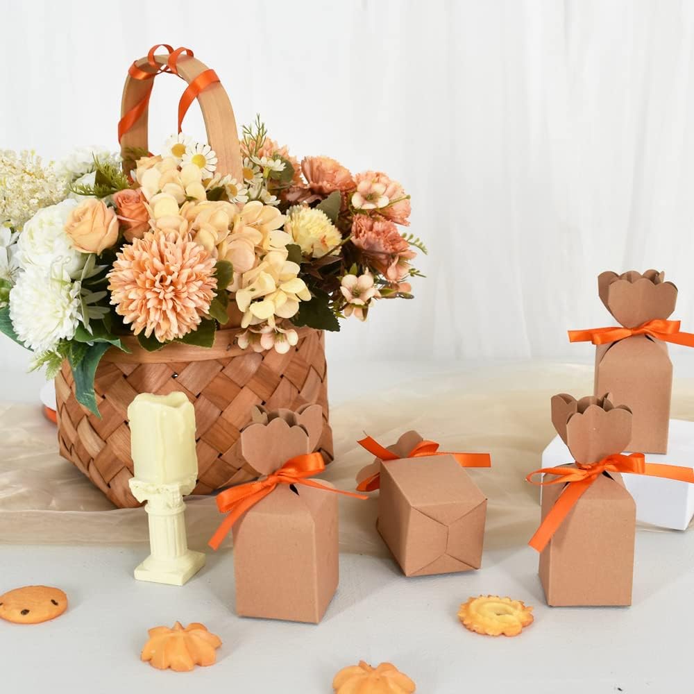 TONIFUL 3/8 Inch x 100yds Orange Satin Ribbon Thin Solid Fabric Ribbons for Gift Wrapping Floral Balloons Craft Sewing Party Wedding Popsicles Decoration Valentine's Day Bouquet Thanksgiving