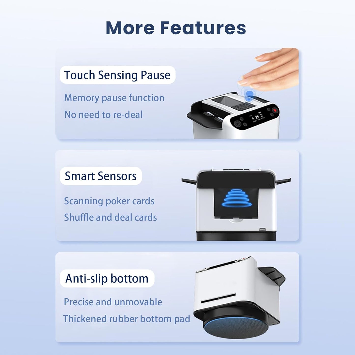 Automatic Card Shuffler and Dealer 2-in-1, 360°/180°Rotating Dealer with Wireless Remote Control, Supports 1-12 Players Poker Shuffler, Suitable for UNO, Poker, Phase 10, Skip-Bo, Blackjack