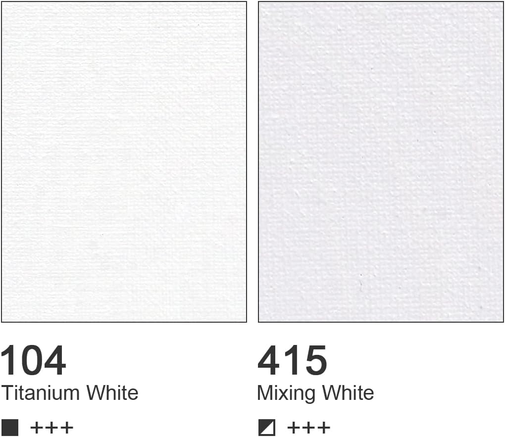 AUREUO White Acrylic Paint Set, 4 Fl Oz / 120ml 2 Tubes Set, Rich Pigment Art Craft Paints for Canvas, Rocks, Wood, Ceramic, Fabric