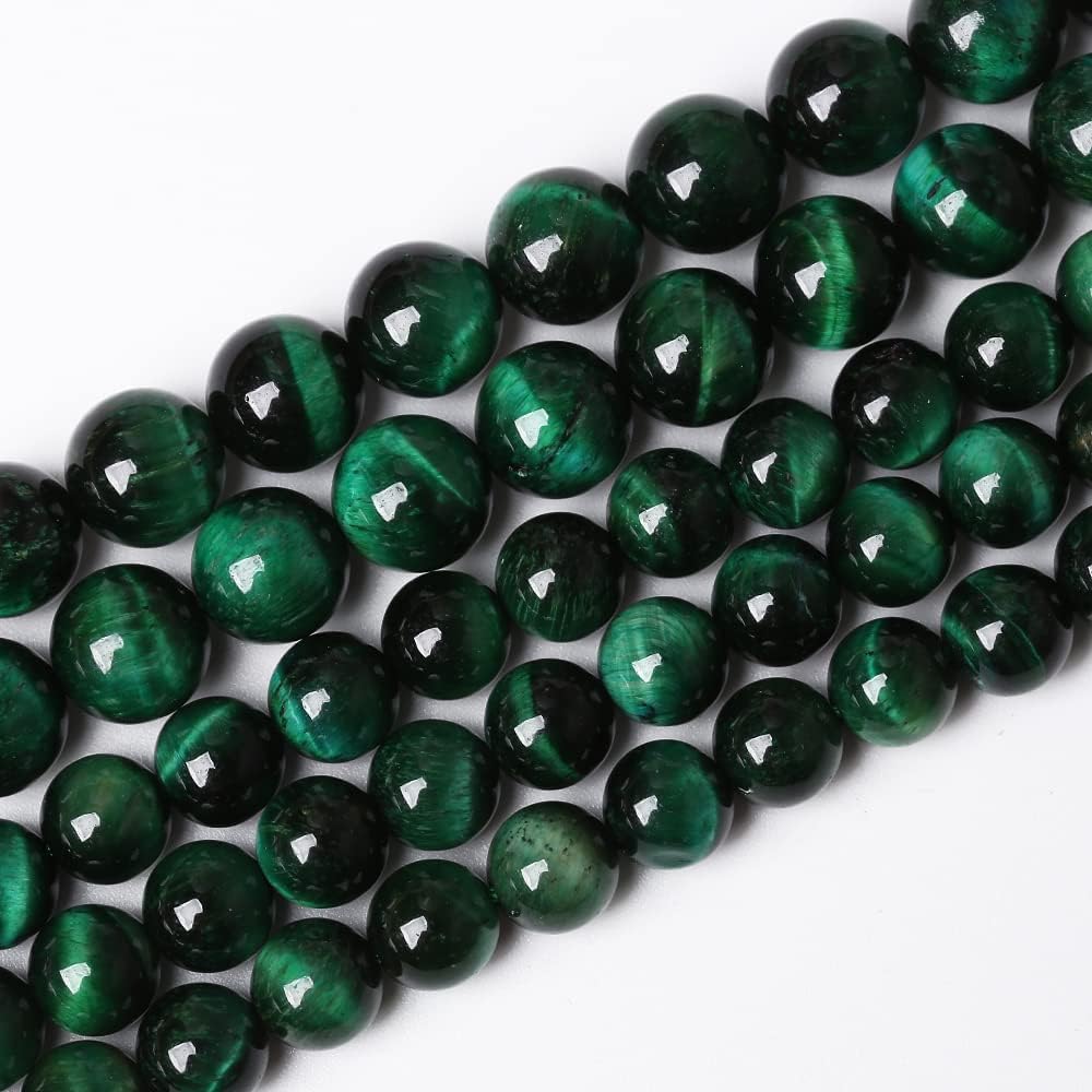 90PCS 4mm Top AAA Green Tiger Eye Beads Natural Stone Round Loose Beads for Jewelry Making DIY Bracelet,Necklace, Earrings 15" Inch (Green Tiger Eye Stone, 4mm)