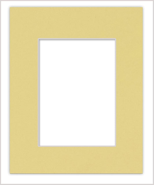 5x7 Mat for 8.5x11 Frame - Precut Mat Board Acid-Free Show Kit with Backing Board, and Clear Bags Soft Yellow 5x7 Photo Matte Made to Fit a 8.5x11 Picture Frame Matboard for Framing, Pack of 1 Mat