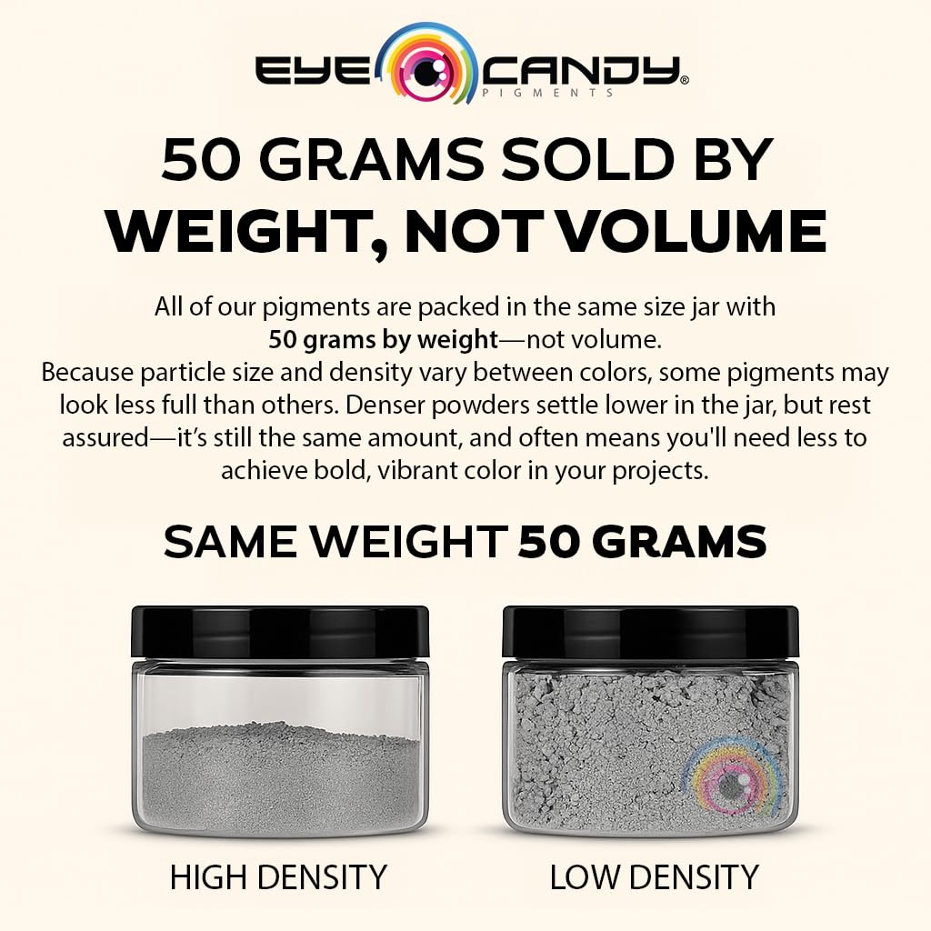 Eye Candy Pigments Premium Ghost Mica Powder - Galactic Ghost Gold (50gr) - for Epoxy, Resin, Soap, Paint, Woodworking, Acrylic Pouring, Bath Bombs, Fishing Lures - DIY Arts and Crafts Additive