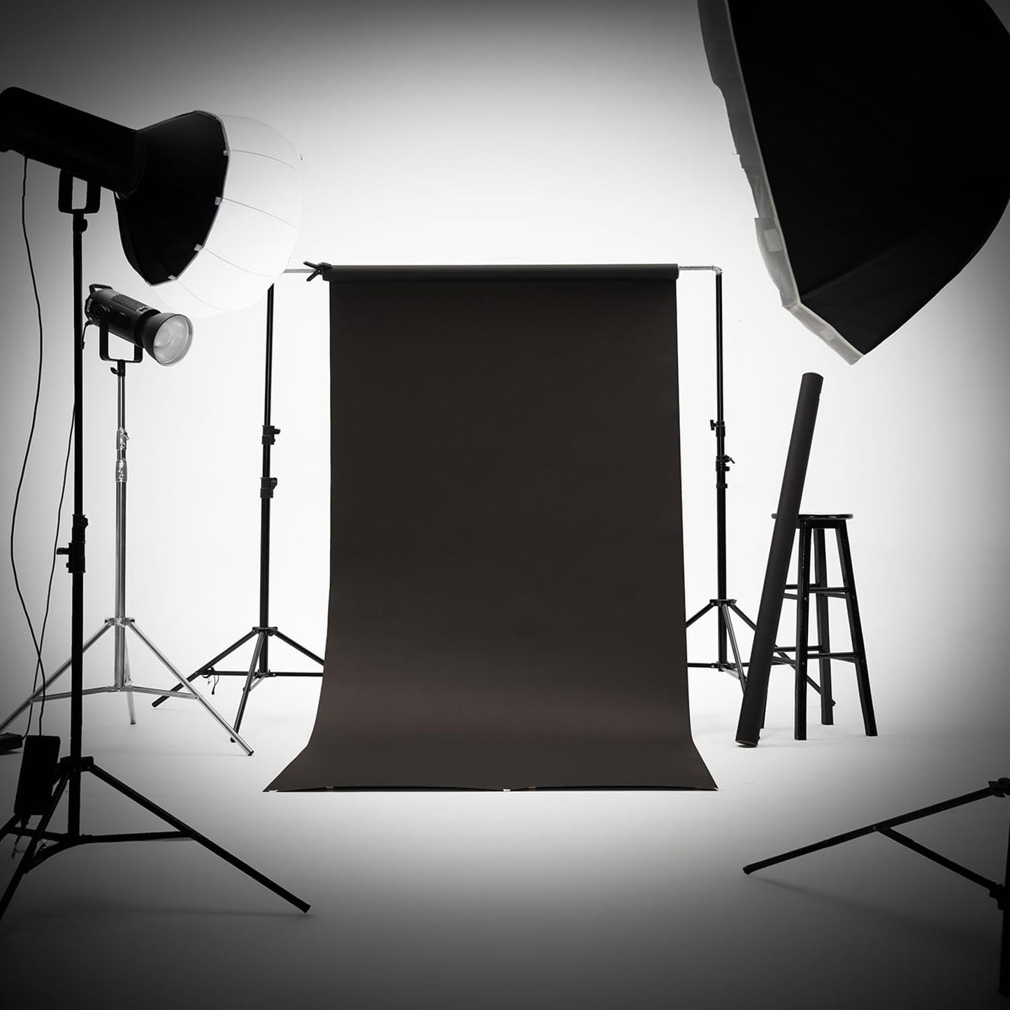 Kate Seamless Paper Backdrop Black Seamless Backdrop Paper Rolls (53''x16.4' Jet)