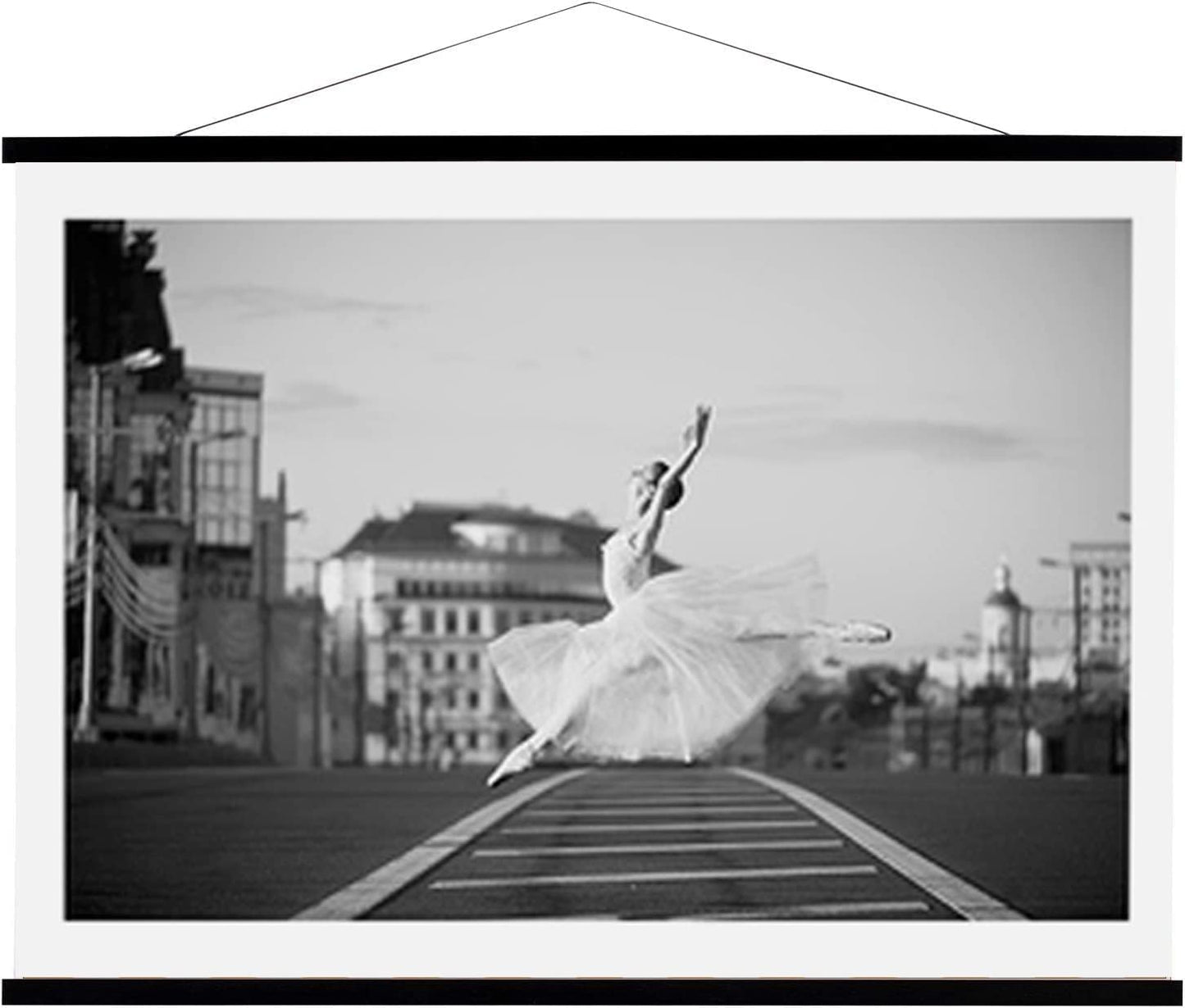 WITCOLOR Magnetic Poster Hanger Frame 28x22 28x20 28x40 Poster Frame 28 Inch Wide 1 Pack Magnetic Hanging Frame Black Wood 28" Wide Magnetic Poster Hanger Picture Frame