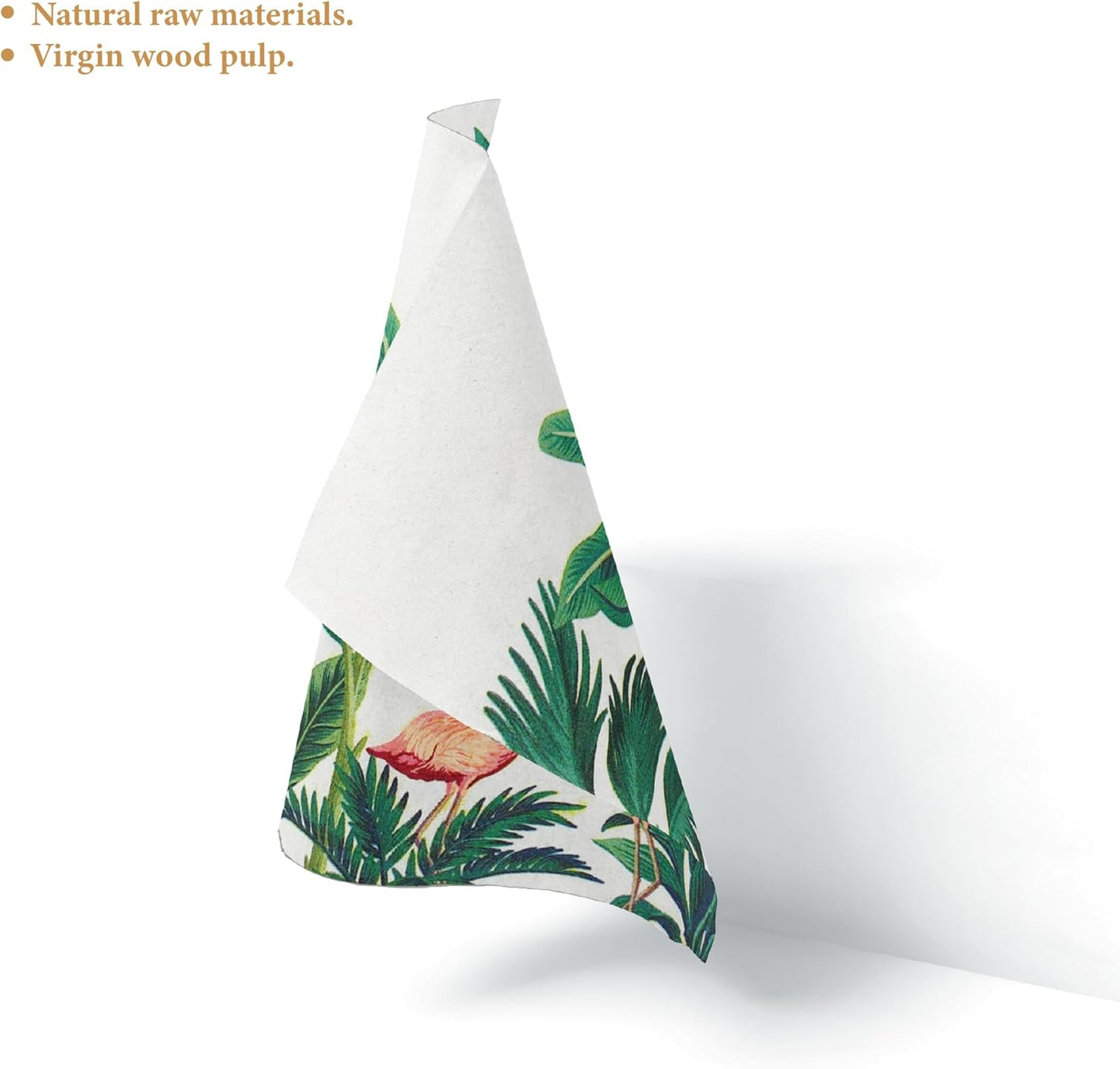 80-Pack Napkins Disposable Paper Towel Cocktail Dinner Party Decoration, White Flamingo