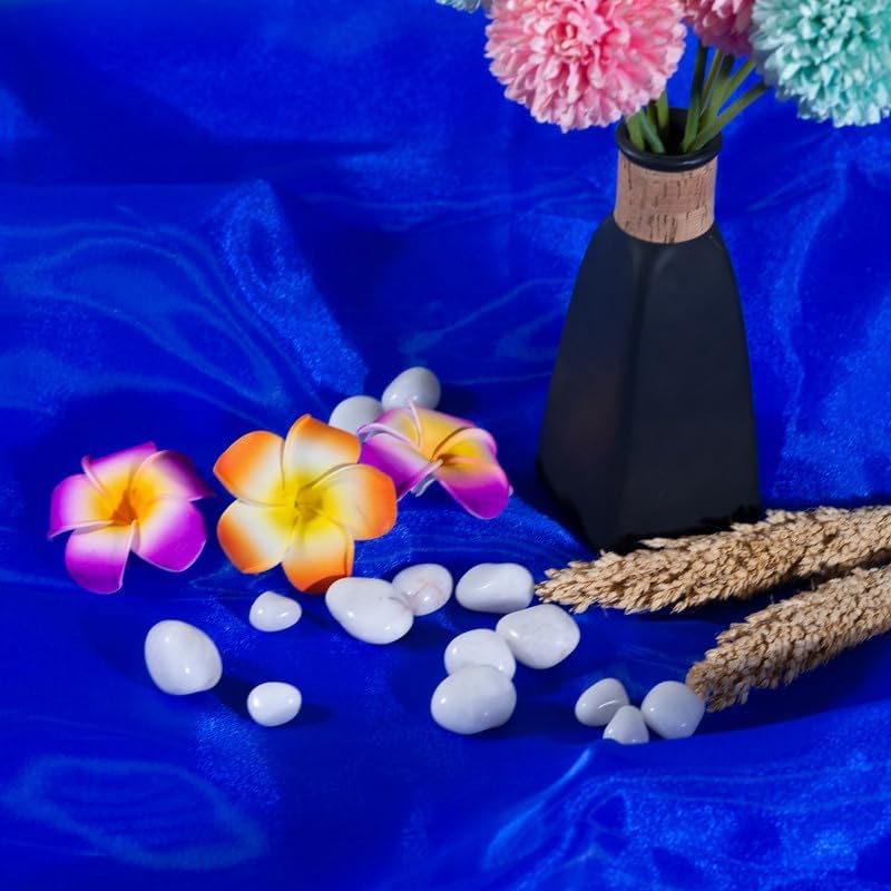 Fynite Royal Blue Organza Fabric by The Yard | 20 Yard Long | 44" Wide | Bridal Soft Sheer Organza Tulle for DIY Wedding Dress Fashion Craft Decorations