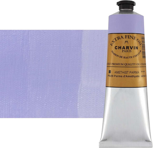 Charvin Extra Fine Oil Paint, Amethyst Parma 150 ml - Triple-Milled, Rich Texture, Poppy Oil-Based, Light-Fast, Handmade, Archival Quality