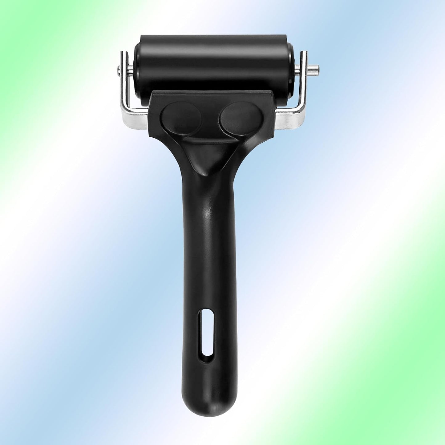 Printmaking Brayers，Rubber Roller, Brayer Ideal for Anti Skid Tape Construction Tools, Print, Ink and Stamping Tools,Crafting, Hard Rubber Roller Brayers, Vinyl Roller Ink Paint Brush (2.4in)