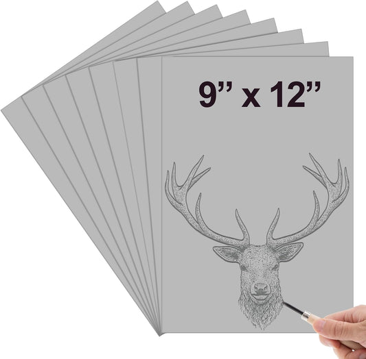 Yeaqee 1 Pc Linoleum Block Rubber Carving Block Soft Linocut Blocks Large Linoleum Sheet Unmounted Lino Plates for Engraving Art Project Printmaking Artist Studio Supplies (9 x 12 Inch,Gray)