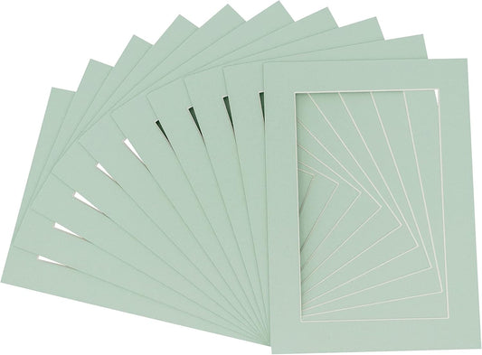 11x14 Mat for 8.5x11 Photo - Precut Honeydew Green Picture Matboard for Frames Measuring 11 x 14 Inches - Bevel Cut Matte to Display Art Measuring 8.5 x 11 Inches - Acid Free Pack of 100 MATS
