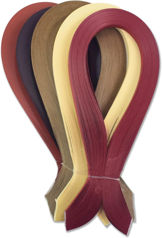 CrafTreat Brown Quilling Paper Strips for Craft Work - 500 Quilling Strips 3mm 30 CM Length - Paper Quilling for Decorating Cards, Gift Bags, Picture Frames and Scrapbooking