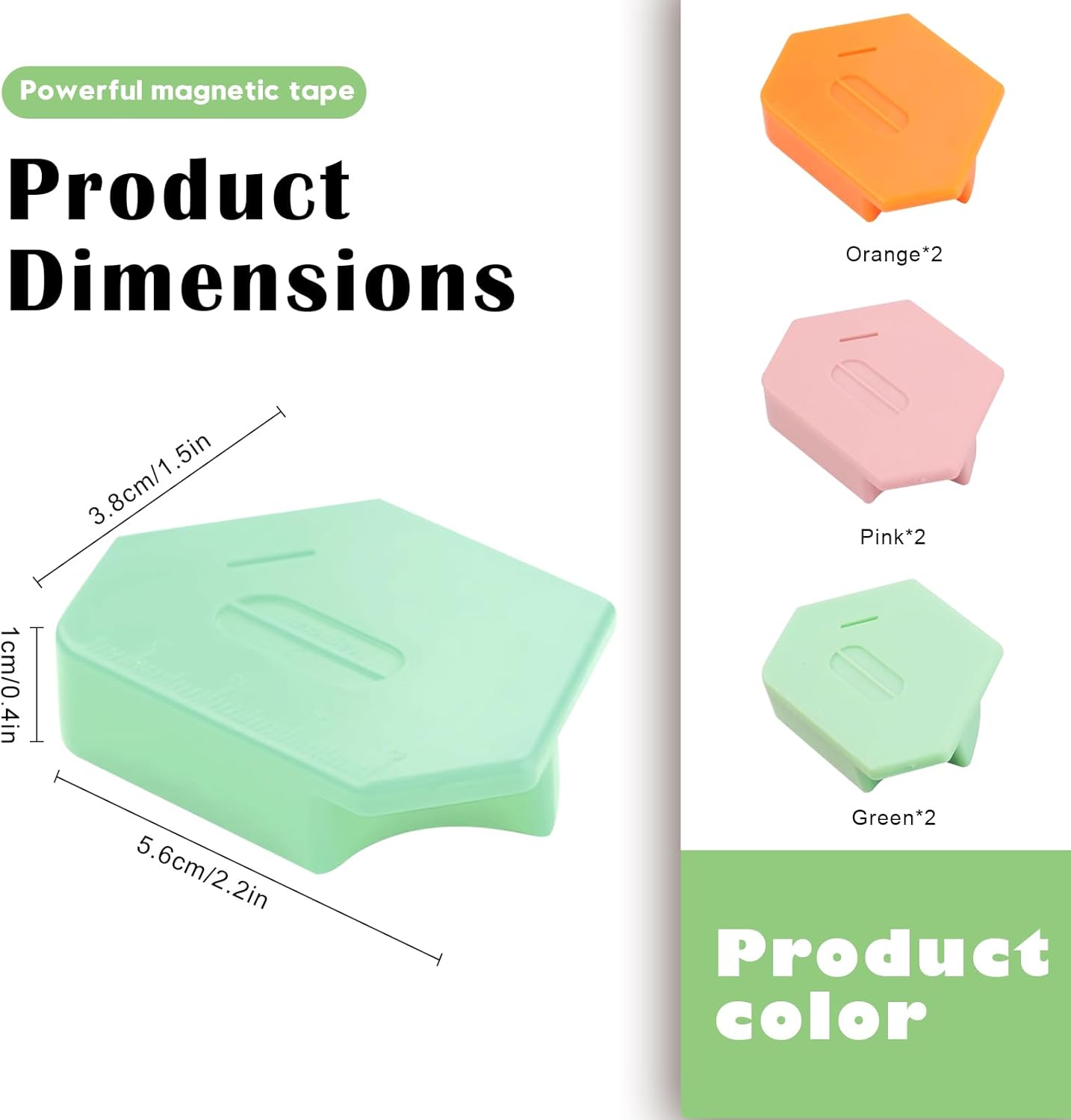 Pcmursal 6 Packs Magnetic Seam Guide for Sewing Machine, Multifunctional Polygonal Seam Guide Hemmer Guide with Scale, Sewing Supplies and Accessories for Magnet Making Machine