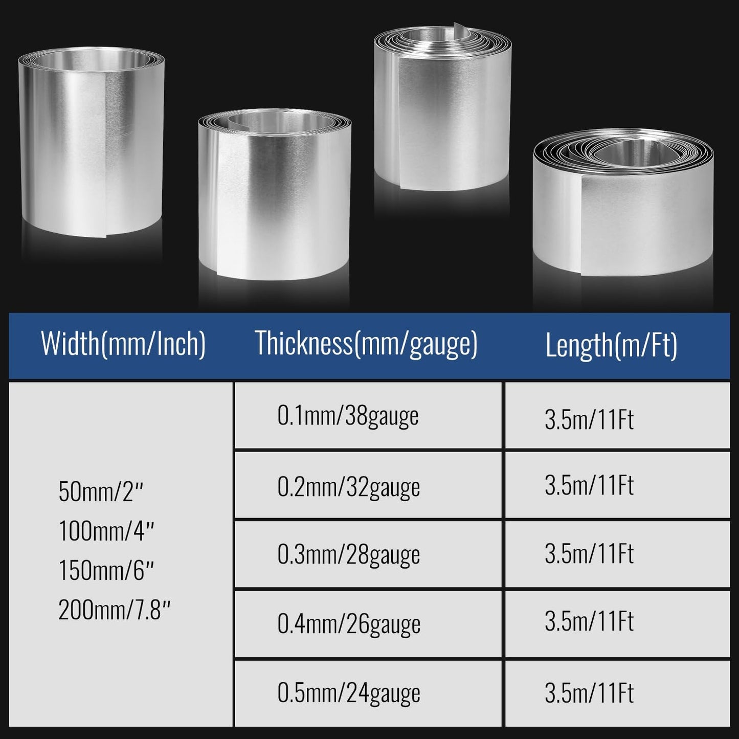 Aluminum Flashing Roll，Aluminum Sheet Roll 3500x200x0.4mm(LxWxT) Applicable to Various House Repair and DIY Projects