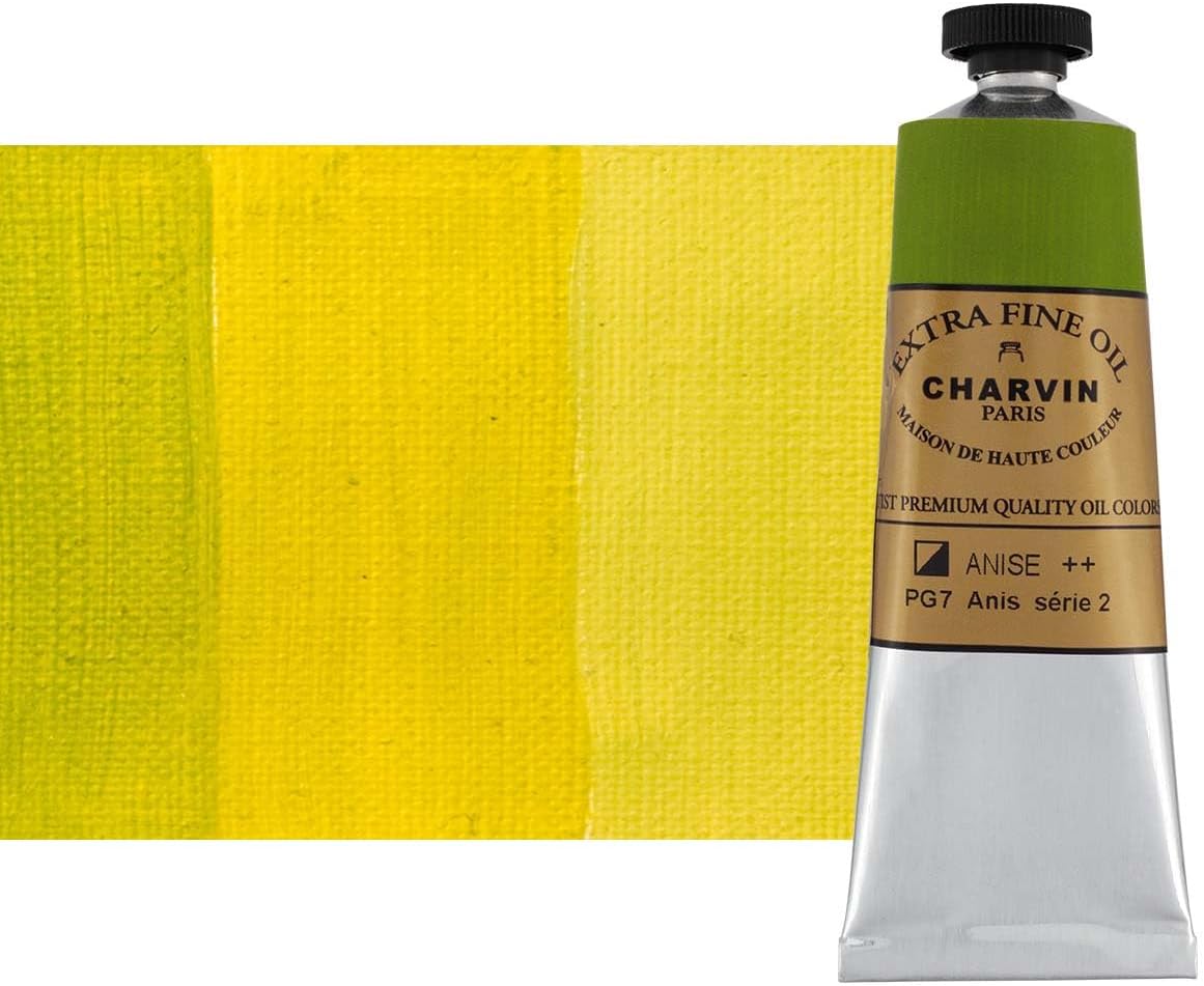 Charvin Extra Fine Oil Paint, Anise 60 ml - Triple-Milled, Rich Texture, Poppy Oil-Based, Light-Fast, Handmade, Archival Quality