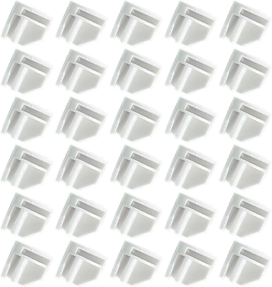 ARTIBETTER 50pcs Storage Buckle Wire Cube Storage Organizer Cube Wire Shelf Connector Closet Shelves Connectors Hooks Cubbie Modular Shoe White Plastic