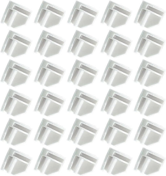 ARTIBETTER 50pcs Storage Buckle Wire Cube Storage Organizer Cube Wire Shelf Connector Closet Shelves Connectors Hooks Cubbie Modular Shoe White Plastic