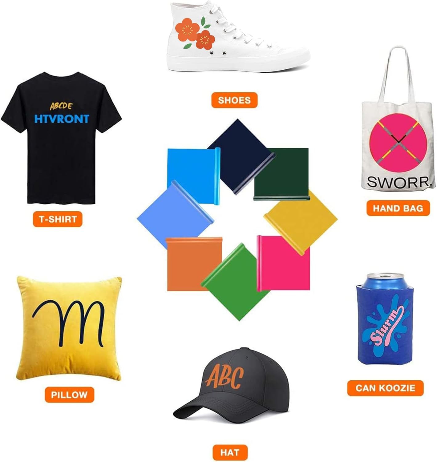 HTVRONT Heat Tranfer Vinyl Roll - 12” x 80ft Red HTV Vinyl for T Shirts, Iron on Vinyl Compatible with Cricut Cutting Machine - Easy to Use for Personalized Gifts (Red)