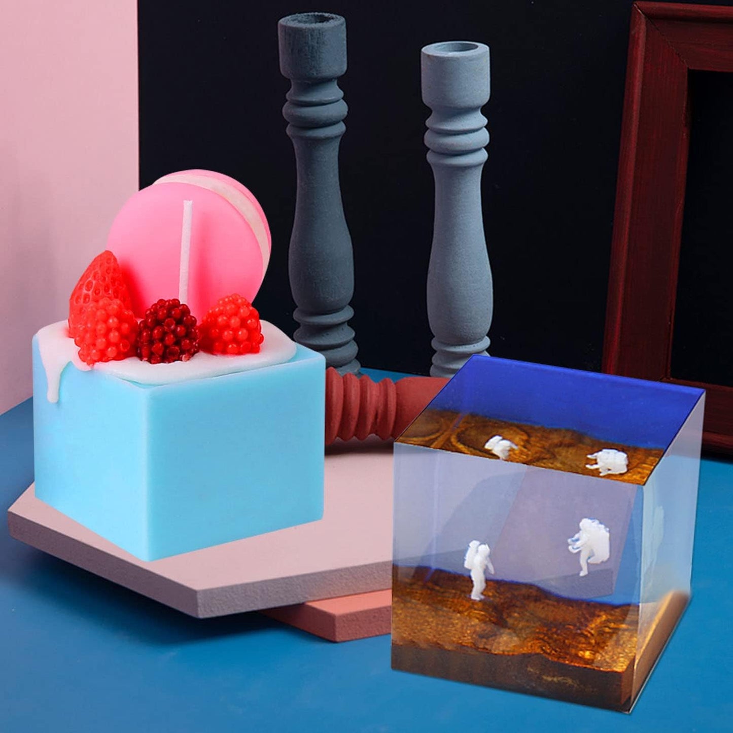 4 Inch Cube Silicone Mold Super Large Square Resin Mold Resin Epoxy Casting Molds