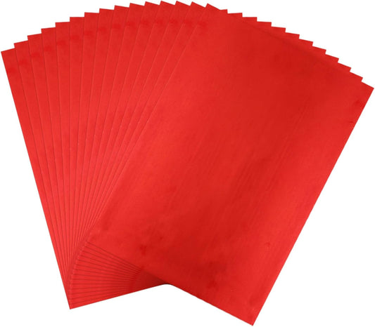 Briartw 20x29cm Hot Foil Paper 50 Sheets Pack Toner Reactive Foil Hot Stamping Foil Paper by Laser Printer and Laminator for Scrapbooking Craft Cardmaking DIY Album (Red, 100 Sheets)