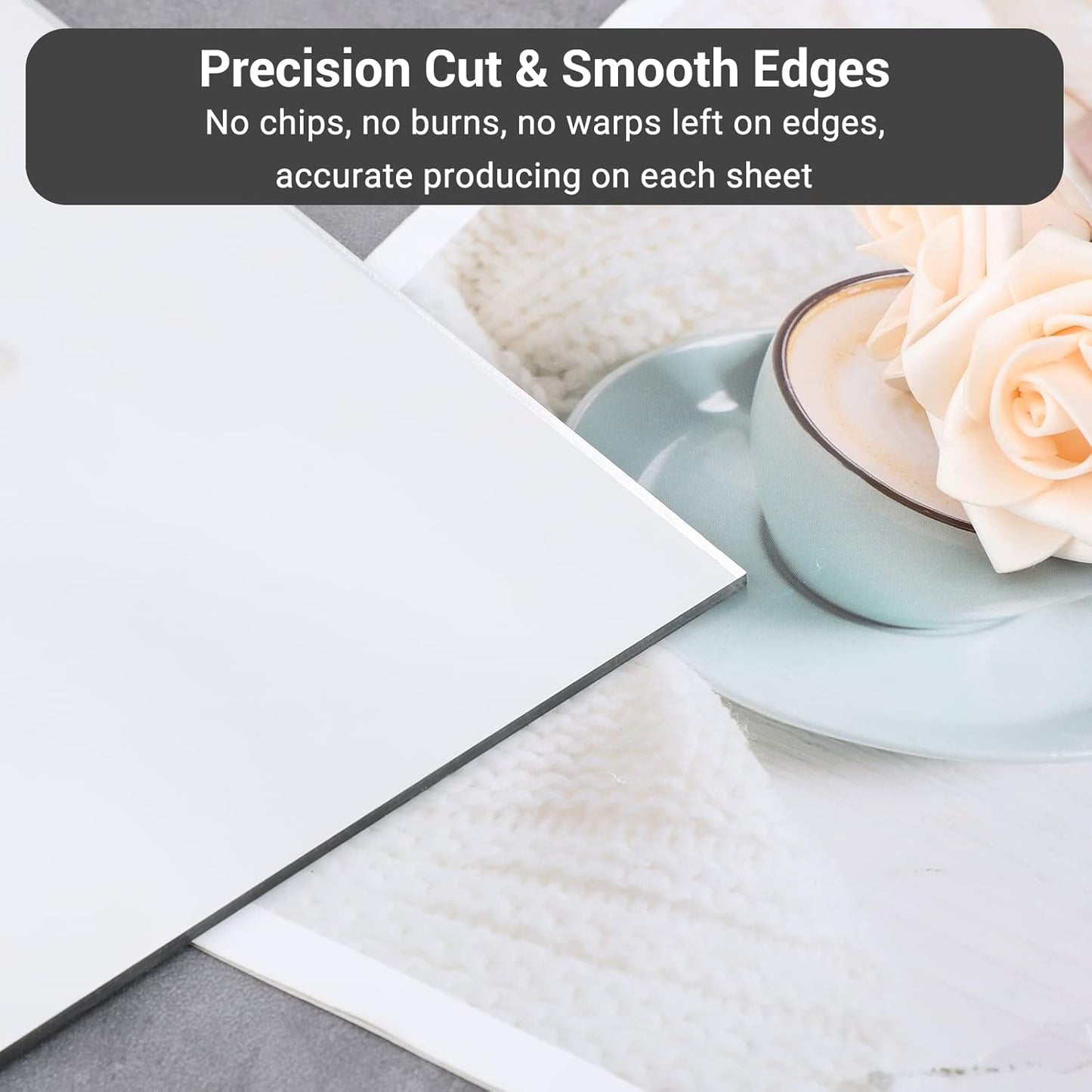 Enoin 2pcs 12 x 16 Inch Silver Mirror Acrylic/Plexiglass Sheet 0.118'' 1/8'' Thick, Non Glass Safety Reflective Mirror Sheet Laser Board Panel for Home and Commercial Use, DIY Craft, Wall Decor