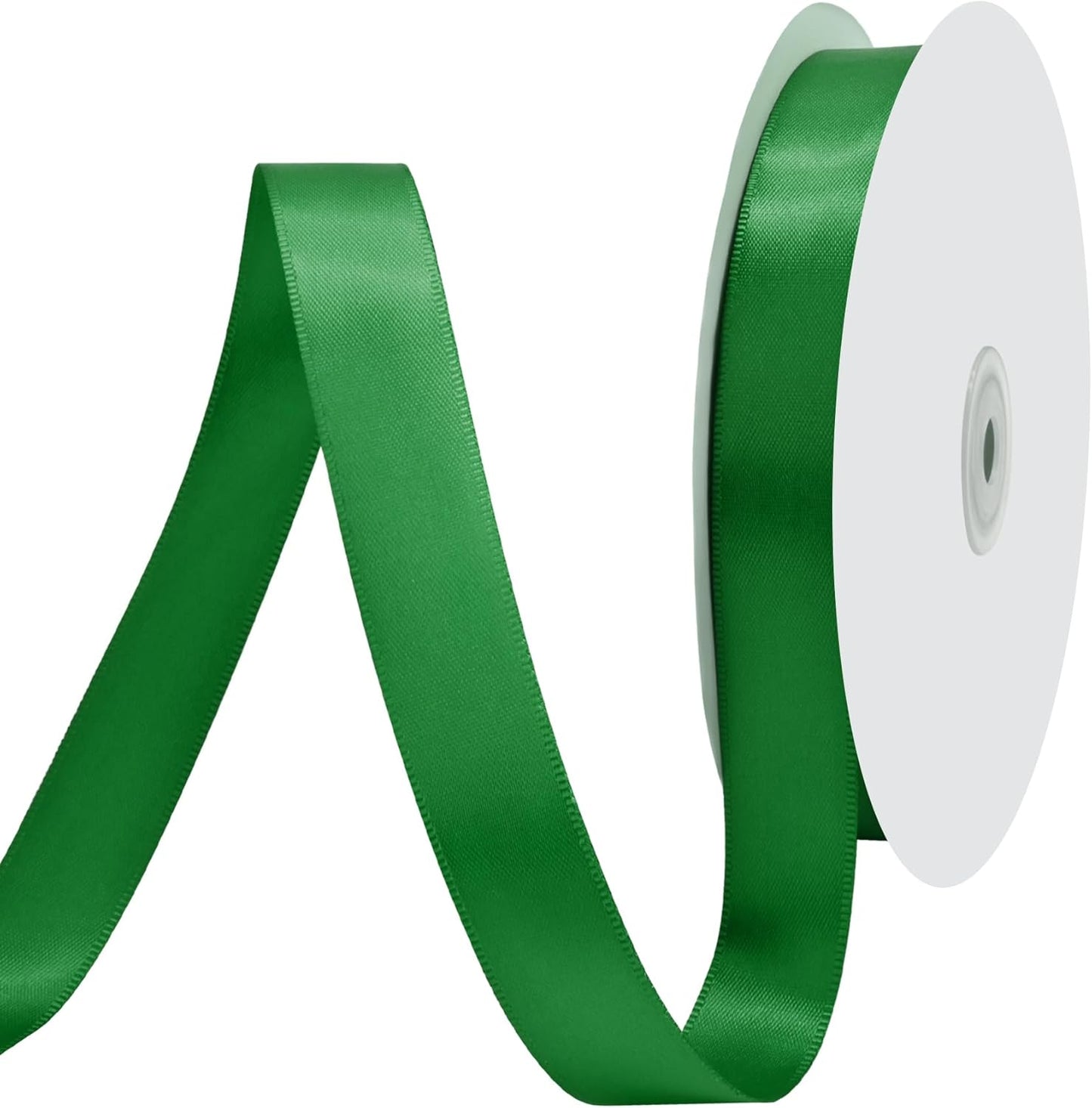 Forest Green Satin Ribbon 3/4" X 50 Yards Solid Color Double Faced Ribbons Perfect for Crafts Wedding Decor Bow Making Arts Sewing and More