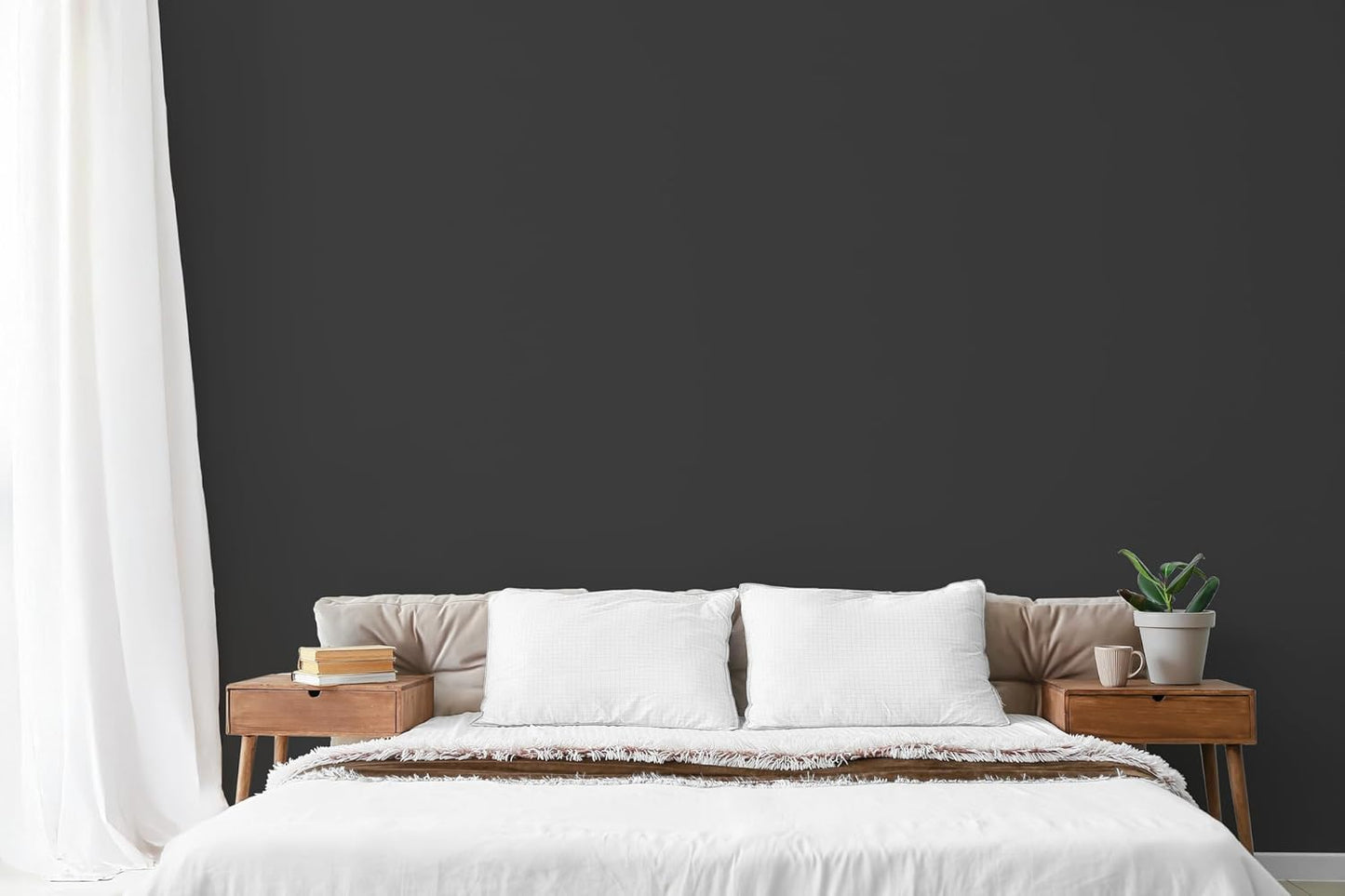 EVOLVE Paint & Primer: Environment-friendly, Low Sheen with One-coat Coverage for Interior & Exterior surfaces (Black Iron, 1-Gallon)