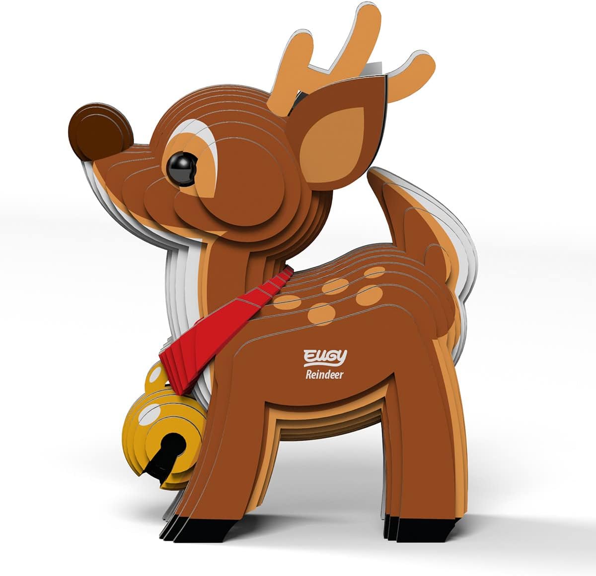 Eugy Reindeer 3D Puzzle, 22 Piece Eco-Friendly Educational Toy Puzzles for Boys, Girls & Kids Ages 6+