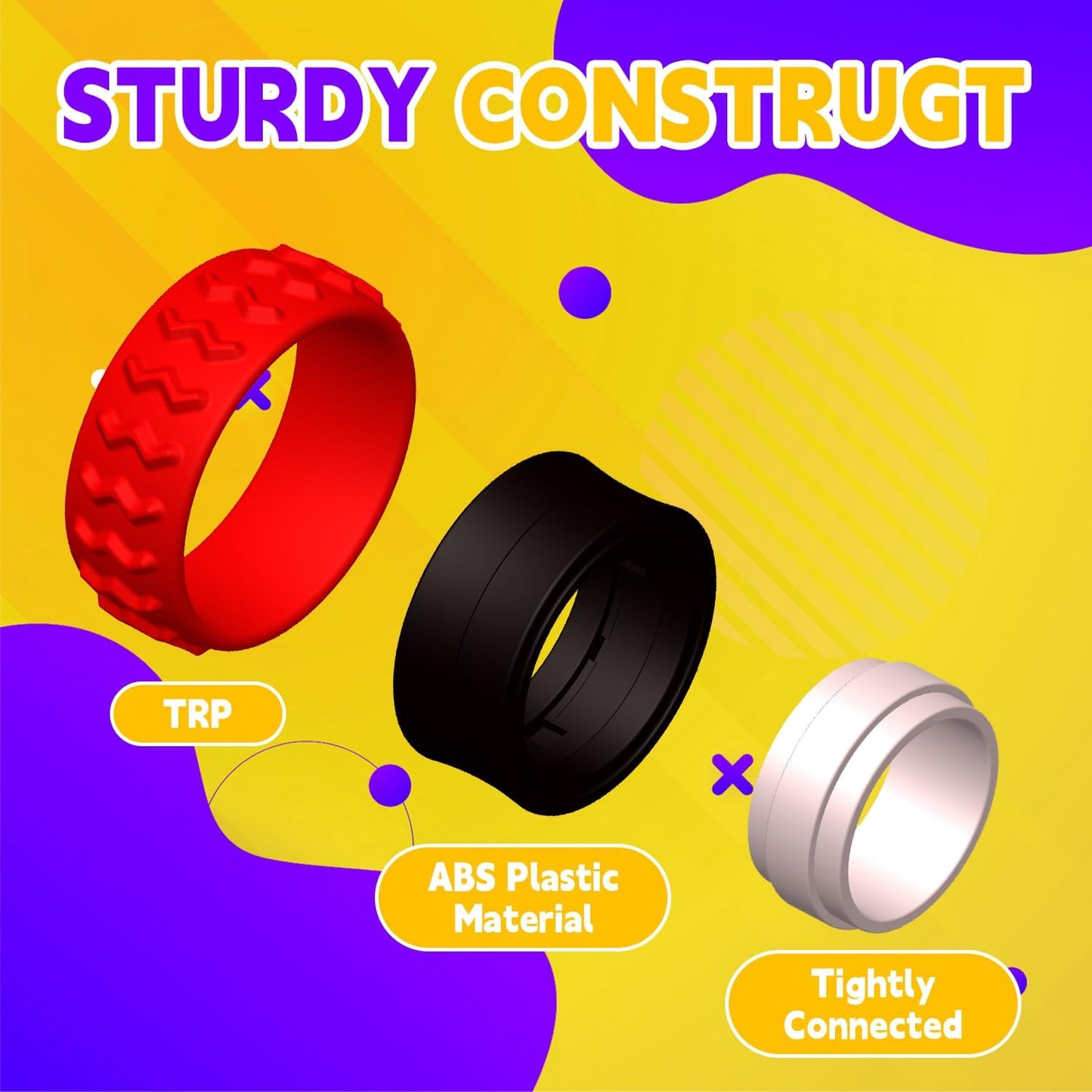 Fidget Toys Sensory Ring for Kids, Finger Spinner Rings Quiet Finger Spinne Fun Fidgets for Student Classroom Prize Stocking Stuffers (24PCS)