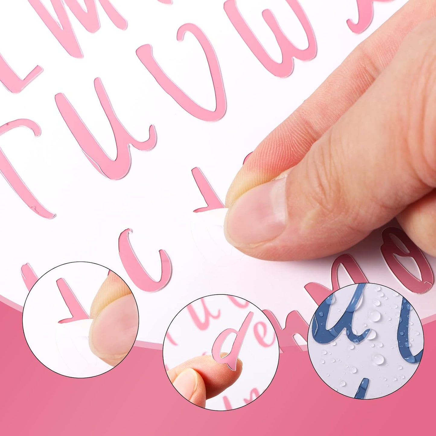 Outus 576 Pieces 8 Sheets Letters Stickers Self Adhesive Vinyl Letter Alphabet Number Stickers Mailbox Numbers Sticker, Decals for Classroom Decor, Sign, Door(Delicate Colors,1 Inch)