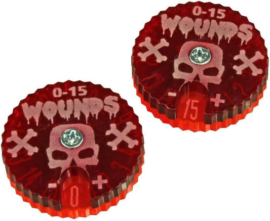 LITKO Wound Dials | Health Tracker | Life Counter | Tabletop Games | Collectible Card Games | Living Card Games | Role Playing Games | LCG | RPG | (Numbered 0-15 (Two Dials))