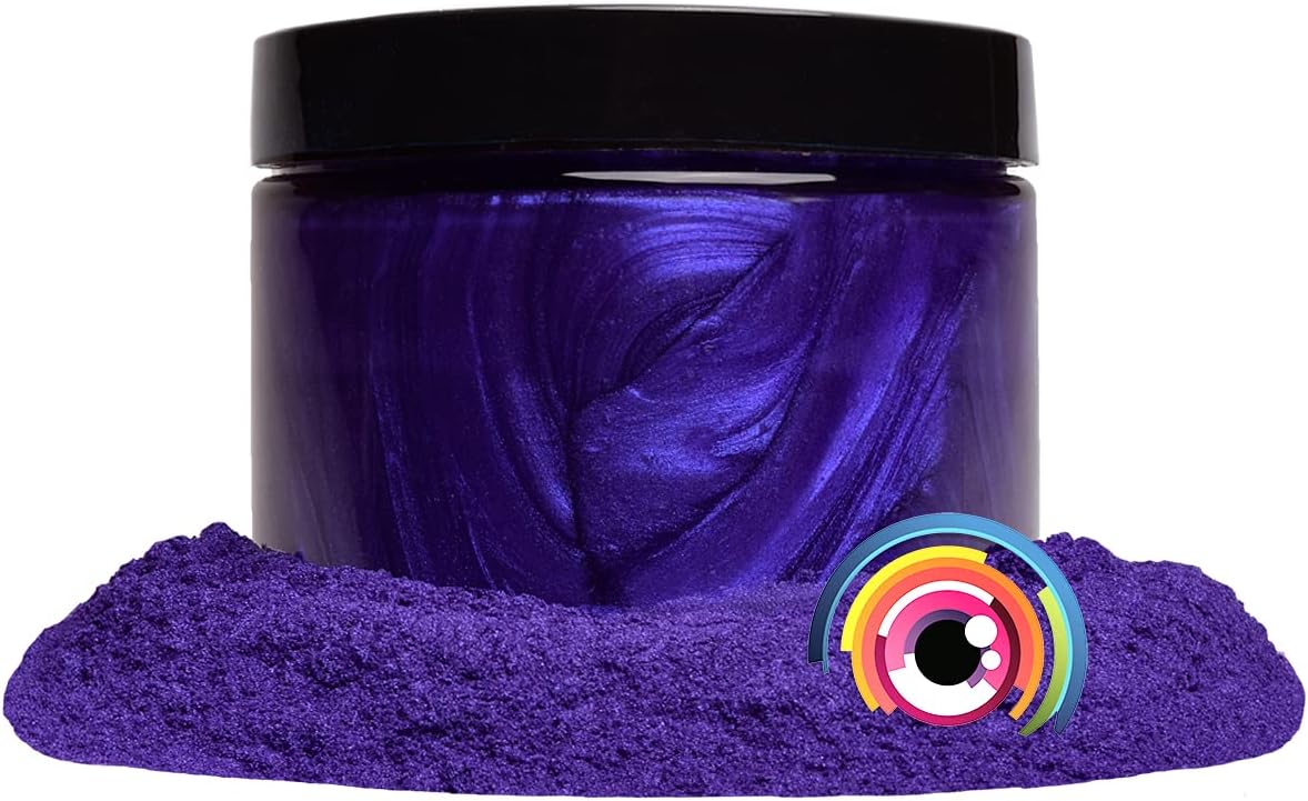 Eye Candy Pigments Premium Purple Mica Powder - Velvet (25gr) - for Epoxy, Resin, Soap, Paint, Woodworking, Acrylic Pouring, Bath Bombs, Fishing Lures - DIY Arts and Crafts Additive