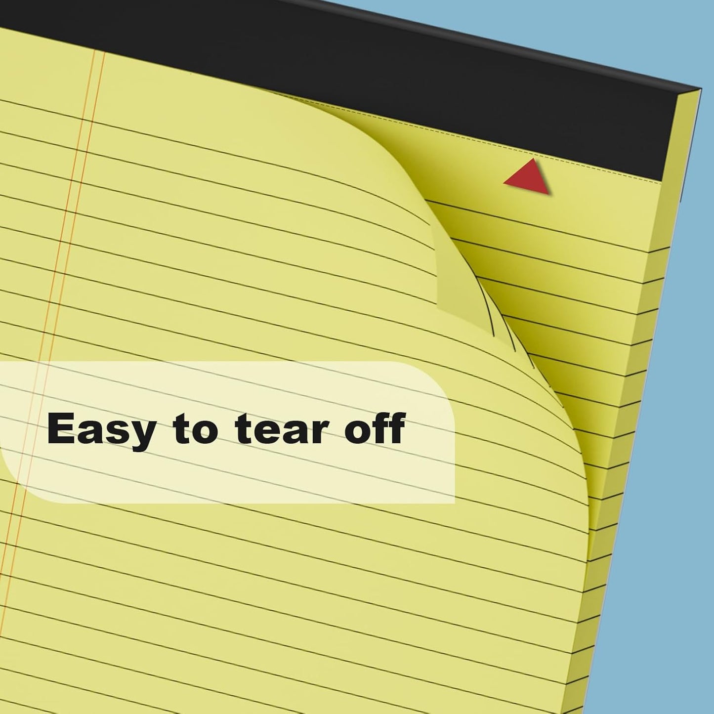 AILZFEI 300 Sheets Light Yellow Legal Pads 8.5 x 11.75 Wide Ruled Paper 6-Pack Note Pad 50 Sheets per Notepad Perforated Writing Pad Durable Sturdy Back 8x11 Pads of Paper