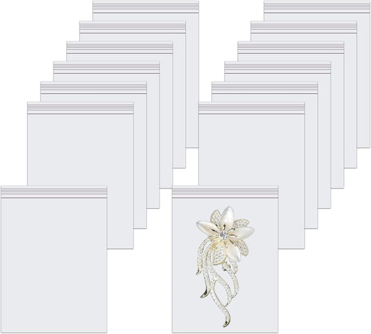 Clear Plastic Jewelry Zip Bags 300pcs 2" x 3" Clear Resealable Zipper Poly Bags Small Zipper Bags for Jewelry 2 Mil Pills Craft Beads Coins Candy Seeds Sample (8 Sizes to Choose from)