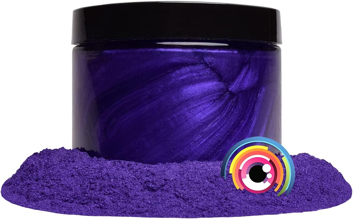 Eye Candy Pigments Premium Purple Mica Powder - Sunfire Violet (50gr) - for Epoxy, Resin, Soap, Paint, Woodworking, Acrylic Pouring, Bath Bombs, Fishing Lures - DIY Arts and Crafts Additive
