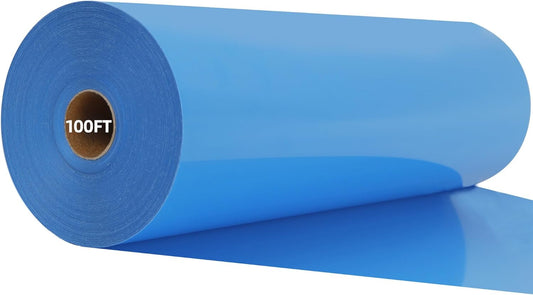 Guangyintong Sky Blue HTV Heat Transfer Vinyl Rolls, 12" X 100ft Iron on Vinyl PVC Adhesive for T-Shirt, Easy to Cut & Weed for DIY Design
