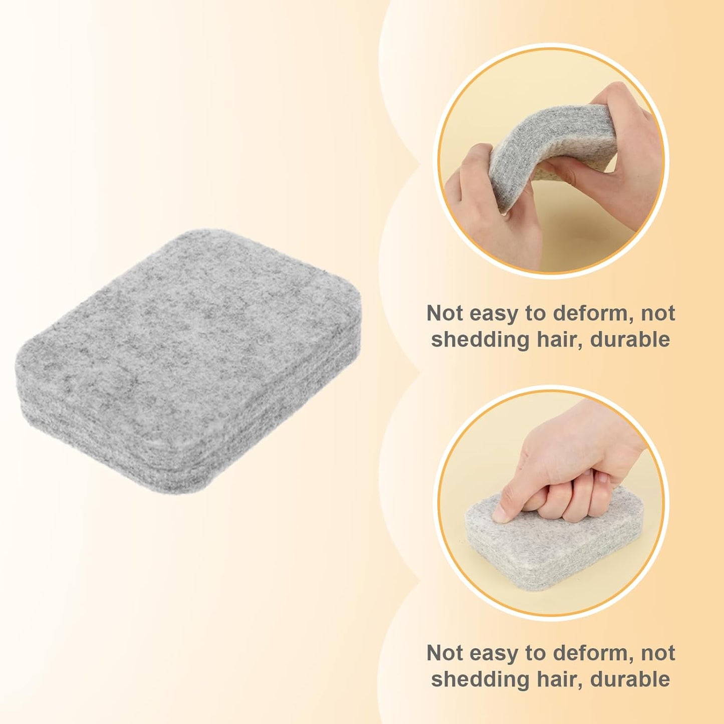 Natural Wool Needled Felting Pad Needle Felting Mat 4.6 * 3.4'' Needle Felting Tools Wool Felt Needle Felting Supplies Felting Tools for Felting Projects Natural Wool Needled Felting Mat